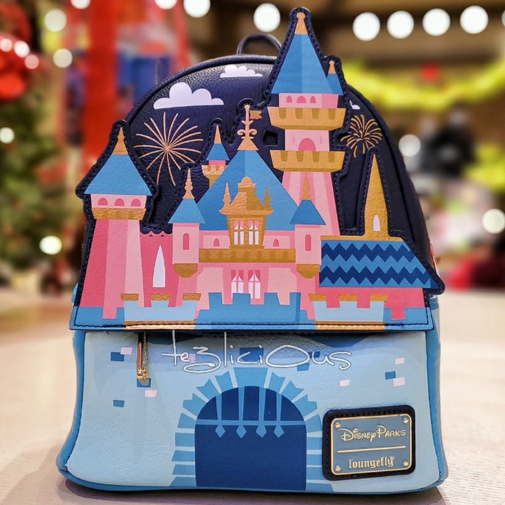 DISNEY PARKS DISNEYLAND LOUNGEFLY CASTLE BACKPACK - Picture 1 of 8